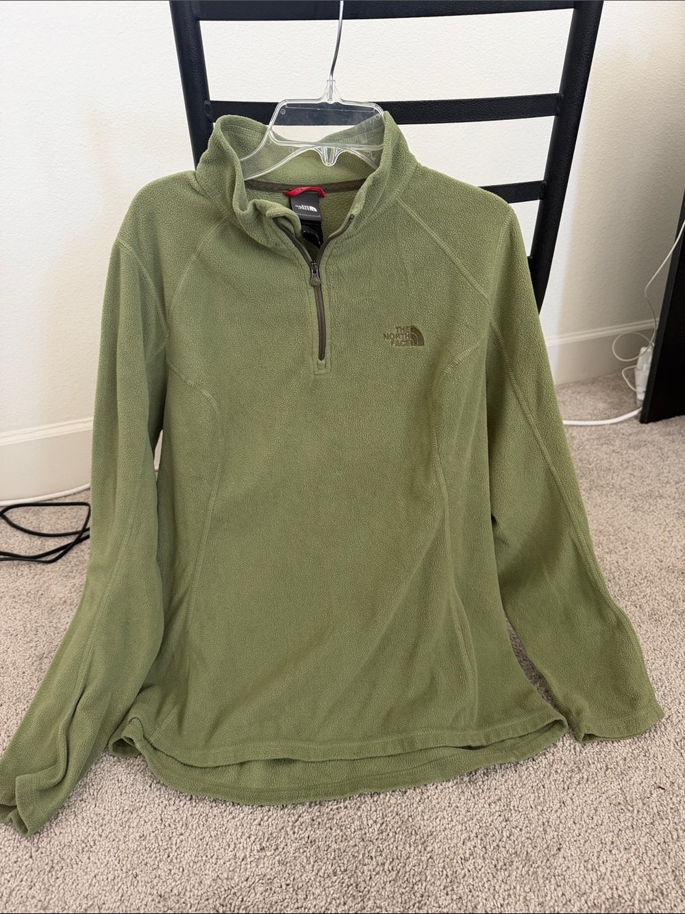 The North Face Olive Green Quarter-Zip Fleece Pullover